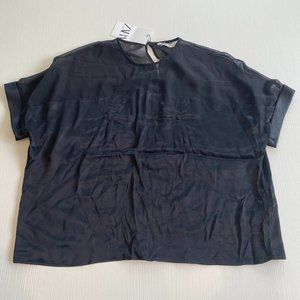 Zara Black Mesh Shirt